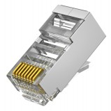 Nestron Árnyékolt RJ45 csatlakozó; Cat6; fali és patch kábelekhez; 100 db/csomag NPN-RJ45-1C6SF-PC100