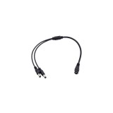 Nestron NPP-DC1F2M 5.5x2.1mm DC csatlakozó elosztó kábel, 1x aljzat, 2x dugó