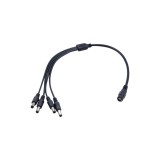 Nestron NPP-DC1F4M 5.5x2.1mm DC csatlakozó elosztó kábel, 1x aljzat, 4x dugó