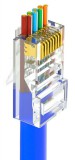 Nestron UTP RJ45 csatlakozó; Cat6; átfűzhető; fali és patch kábelekhez; 100 db/csomag NPN-RJ45-1C6PTU-PC100
