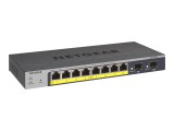 NETGEAR GS110TP-300EUS ProSafe Smart 10 port Gigabit 8xPoE, 2xSFP menedzselhető switch