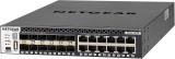 Netgear M4300-12X12F 12x10G, 12xSFP+, 32 MB buffer, fekete switch