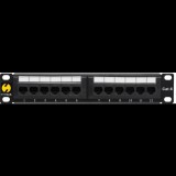 Netrack 6U 19" fali rack szekrény 600x450mm levehető oldalú fekete (019-060-645-022) (104-16)