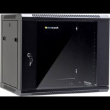 Netrack 9U 19" fali rack szekrény 600x450mm levehető oldalú fekete (019-090-645-022) (019-090-645-022)