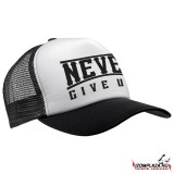 Never give up! baseball sapka (fekete-fehér)