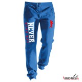 Never give up! - Kék melegítő nadrág prémium (S-es méretben rendelhető)