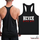 Never give up - Stringer fekete trikó