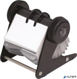 Névjegytartó, 400 db-os, forgatható, nyitott, DONAU, fekete