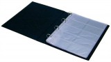 Névjegytartó, 400 db-os, gyűrűs, PANTA PLAST, fekete (INP361112F)