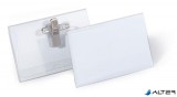 Névkitűző, csíptetővel és tűvel, 54x90 mm, DURABLE