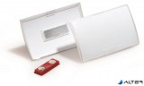 Névkitűző, mágneses, 54x90 mm, DURABLE "CLICK FOLD", áttetsző