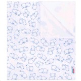 New Baby pelenkázó alátét flanell vízilovak kék