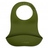 New Baby szilikon előke olívazöld színben
