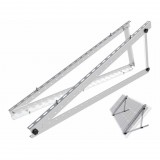 NEW ENERGY Állítható alumínium napelem tartókeret 118 cm széles, 150 kg teherbírású, dönthető szögállítással hajóra, lakóautóra, tetőre