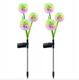 NEW ENERGY Földbe szúrható napelemes pitypang világítás 2 darabos szett kültéri szolár világítás