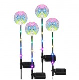 NEW ENERGY Földbe szúrható napelemes pitypang világítás 4 darabos szett kültéri szolár világítás