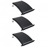 NEW ENERGY Medence fűtő szolár panel 3 darabos szett 110x65x7cm medencefűtés antracit napkollektor napkollektor solar fűtés