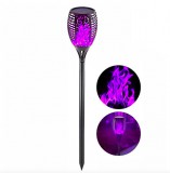 NEW ENERGY Napelemes lánghatású lámpa lila LED kerti fáklya kerti dekor világítás