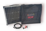 NEW ENERGY Összehajtható mobil napelem 12V 100W táskával támasztó lábbal