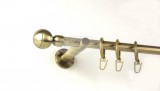 New Orleans óarany színű 1 rudas fém függönykarnis szett modern tartókkal - 320 cm