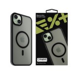 NextOne, iPhone 15 Plus, Fekete, Szilikon, MagSafe, Mobiltelefon tok