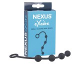 Nexus Excite - 4 gyöngyös anál dildó - fekete (kicsi)