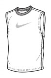 Nike Atléta trikó Nike dash big swoosh slvs top 465295-100