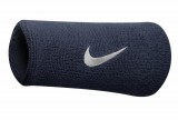 Nike eq Csuklópánt Nike swoosh doublewide wristbands obsidian/white N.NN.05.416.OS