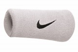 Nike eq Csuklópánt Nike swoosh doublewide wristbands white/black N.NN.05.101.OS