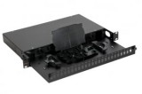 Nikomax optikai patch panel 24 port 1U 19" fekete (NMF-RP24SC-CS-1U-BK)