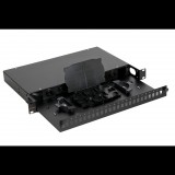 Nikomax optikai patch panel 24 port 1U 19" fekete (NMF-RP24SC-CS-1U-BK) (NMF-RP24SC-CS-1U-BK)
