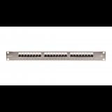 Nikomax STP patch panel cat.6 24 port 19" 1U árnyékolt (NMC-RP24SE2-1U-MT) (NMC-RP24SE2-1U-MT)