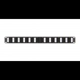Nikomax UTP patch panel cat.5e 24 port 19" 1U döntött (NMC-RP24UD2-AN-1U-BK) (NMC-RP24UD2-AN-1U-BK)