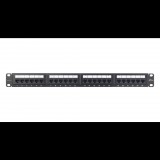 Nikomax UTP patch panel cat.5e 24 port 19" 1U (NMC-RP24UD2-ES-1U-BK) (NMC-RP24UD2-ES-1U-BK)
