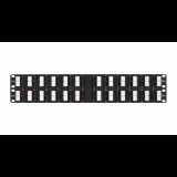 Nikomax UTP patch panel cat.5e 48 port 19" 2U döntött (NMC-RP48UD2-AN-2U-BK) (NMC-RP48UD2-AN-2U-BK)