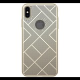 NILLKIN AIR műanyag telefonvédő (gumírozott, lyukacsos, logo kivágás) ARANY [Apple iPhone XS Max 6.5] (5996457816309) - Telefontok