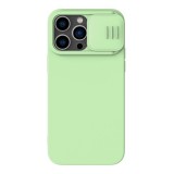 NILLKIN Apple iPhone 14 Pro camshield silky magnetic védő (mágneses, plüss belső, kamera védelem, környezetbarát) zöld
