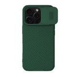 Nillkin Apple iPhone 16 Pro camshield pro magnetic műanyag védő (ütésállóság, kameravédő, mágneses, csíkos) sötétzöld