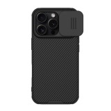 Nillkin Apple iPhone 16 Pro camshield pro szilikon telefonvédő (ütésállóság, kameravédő, csíkos) fekete