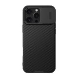 Nillkin Apple iPhone 16 Pro Max camshield pro szilikon telefonvédő (ütésállóság, kameravédő, csíkos) fekete