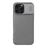 Nillkin Apple iPhone 16 Pro Max camshield pro szilikon telefonvédő (ütésállóság, kameravédő, csíkos) sötétszürke
