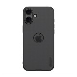 Nillkin Apple iPhone 16 super frosted pro műanyag telefonvédő (ütésálló, gumírozott, érdes felület, logó kivágás) fekete