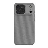 Nillkin Apple iPhone 17 Pro camshield pro szilikon telefonvédő (ütésállóság, kameravédő, csíkos) titánszürke