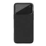 Nillkin Apple iPhone 17 Pro Max camshield prop szilikon telefonvédő (ütésállóság, kameravédő, kitámasztó, csíkos) fekete