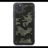 NILLKIN CAMO műanyag telefonvédő (bőr hatású, kamera védelem, terep minta) FEKETE [Apple iPhone 12 Pro] (5996591008400)