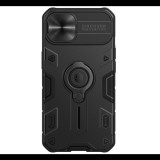 NILLKIN CAMSHIELD ARMOR defender műanyag telefonvédő (szilikon belső, közepesen ütésálló, telefontartó gyűrű) FEKETE [Apple iPhone 13] (5996591101903) - Telefontok
