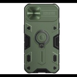 NILLKIN CAMSHIELD ARMOR defender műanyag telefonvédő (szilikon belső, közepesen ütésálló, telefontartó gyűrű) SÖTÉTZÖLD [Apple iPhone 13] (5996591131436) - Telefontok