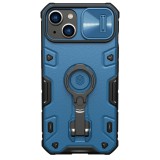 Nillkin CamShield Armor Pro Case iPhone 14 Armor tok kameravédővel gyűrűs állvánnyal Kék