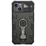 Nillkin CamShield Armor Pro mágneses tok iPhone 14 Plus MagSafe Armor tok állvány gyűrű fekete