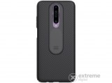 Nillkin Camshield gumi/szilikon tok Xiaomi Redmi K30/K30 5G készülékhez, fekete, csíkos mintás